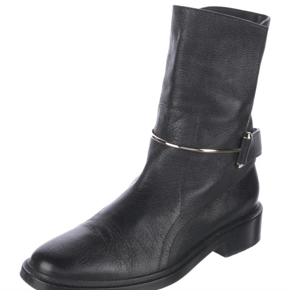 Balenciaga leather motor biker boots - Picture 2 of 4
